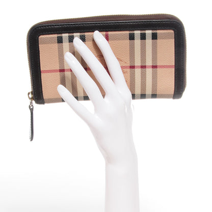 Burberry Haymarket Check Large Ziggy Zip Around Wallet 2 of 7