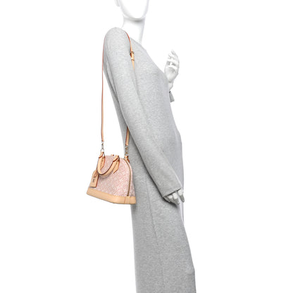 Louis Vuitton Monogram Embleme Jacquard Alma BB Rose Ruban 2 of 11