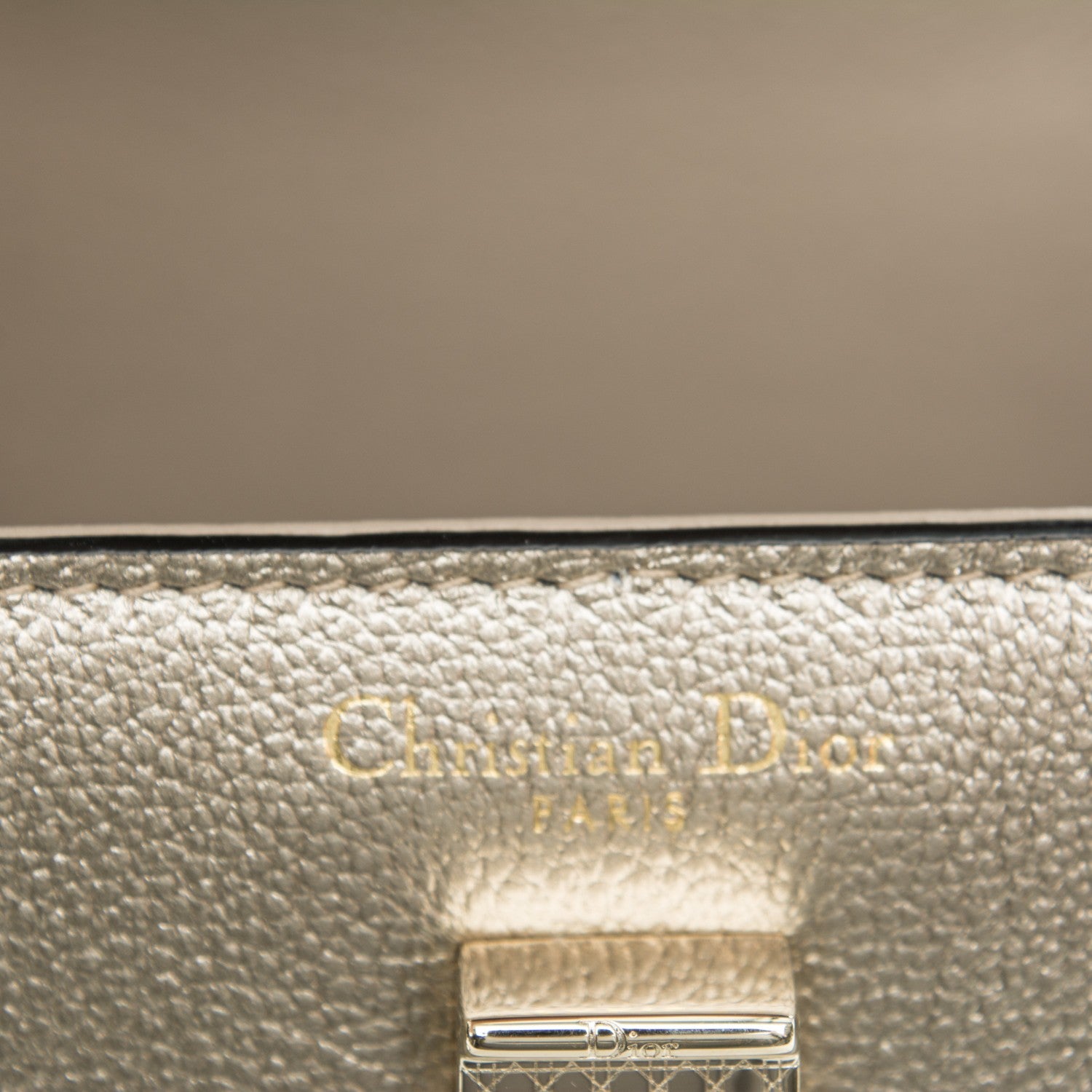 Christian Dior Metallic Grained Calfskin Mini Diorever Flap Bronze 7 of 7