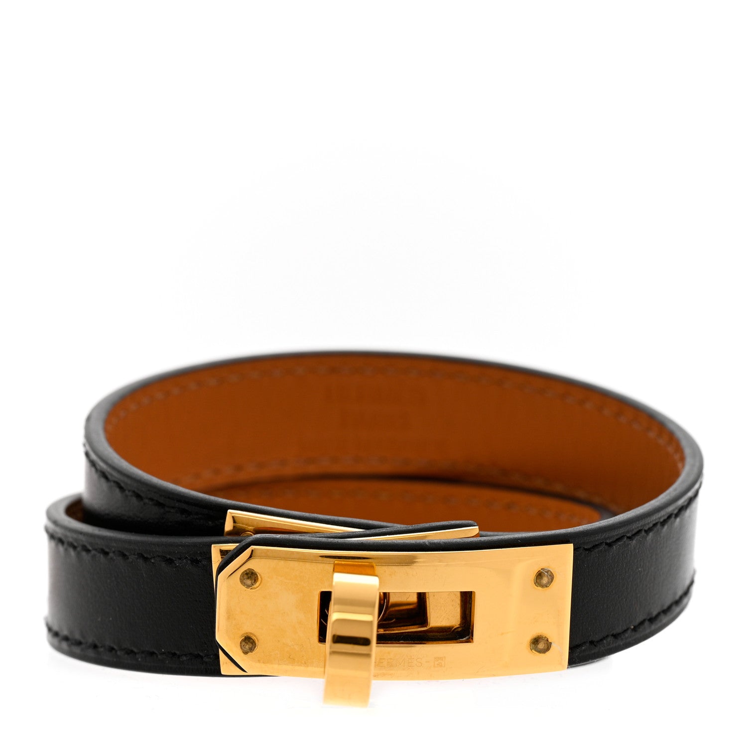 Hermes Box Kelly Double Tour Bracelet T2 Black 1 of 6