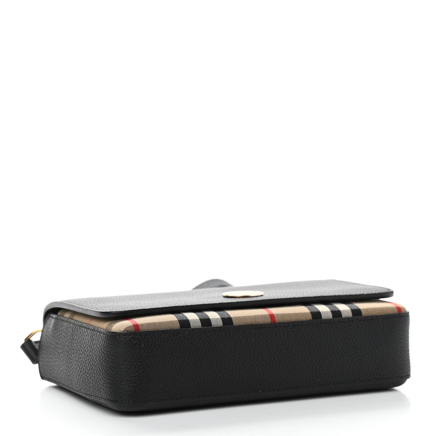 Burberry Grainy Calfskin Vintage Check Hampshire Crossbody Black 4 of 10
