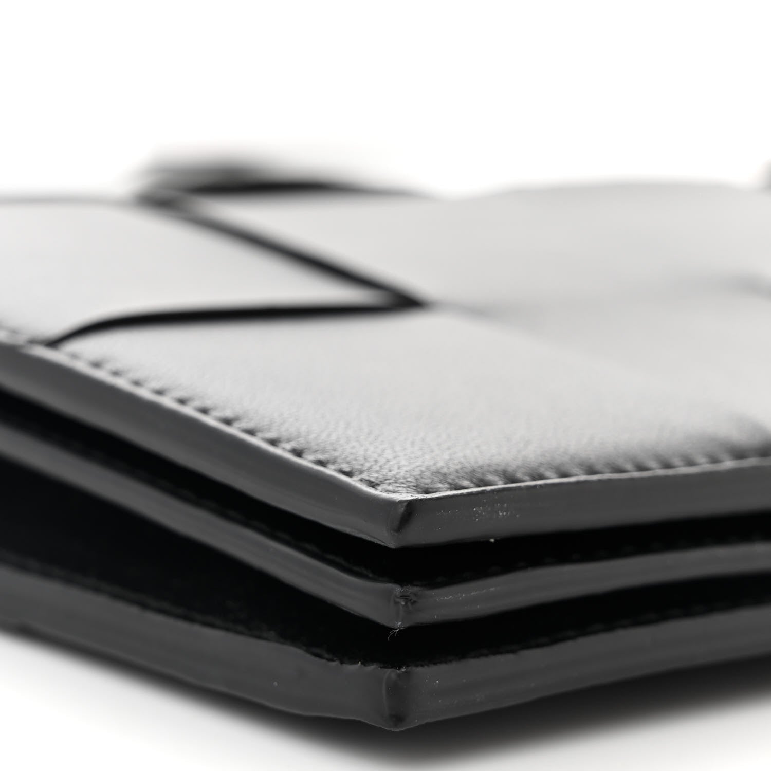 Bottega Veneta Lambskin Maxi Intreccio Cassette Wallet On Strap Black 9 of 10