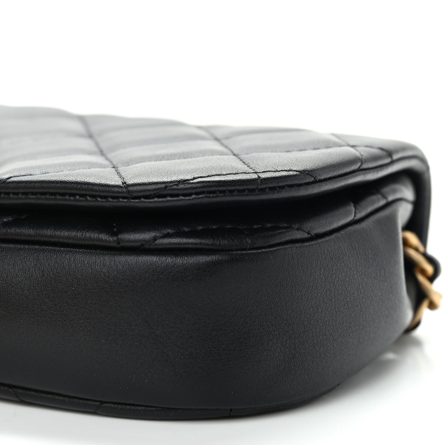 Chanel Calfskin Quilted Coco Mail Clutch With Chain Black 11 of 12