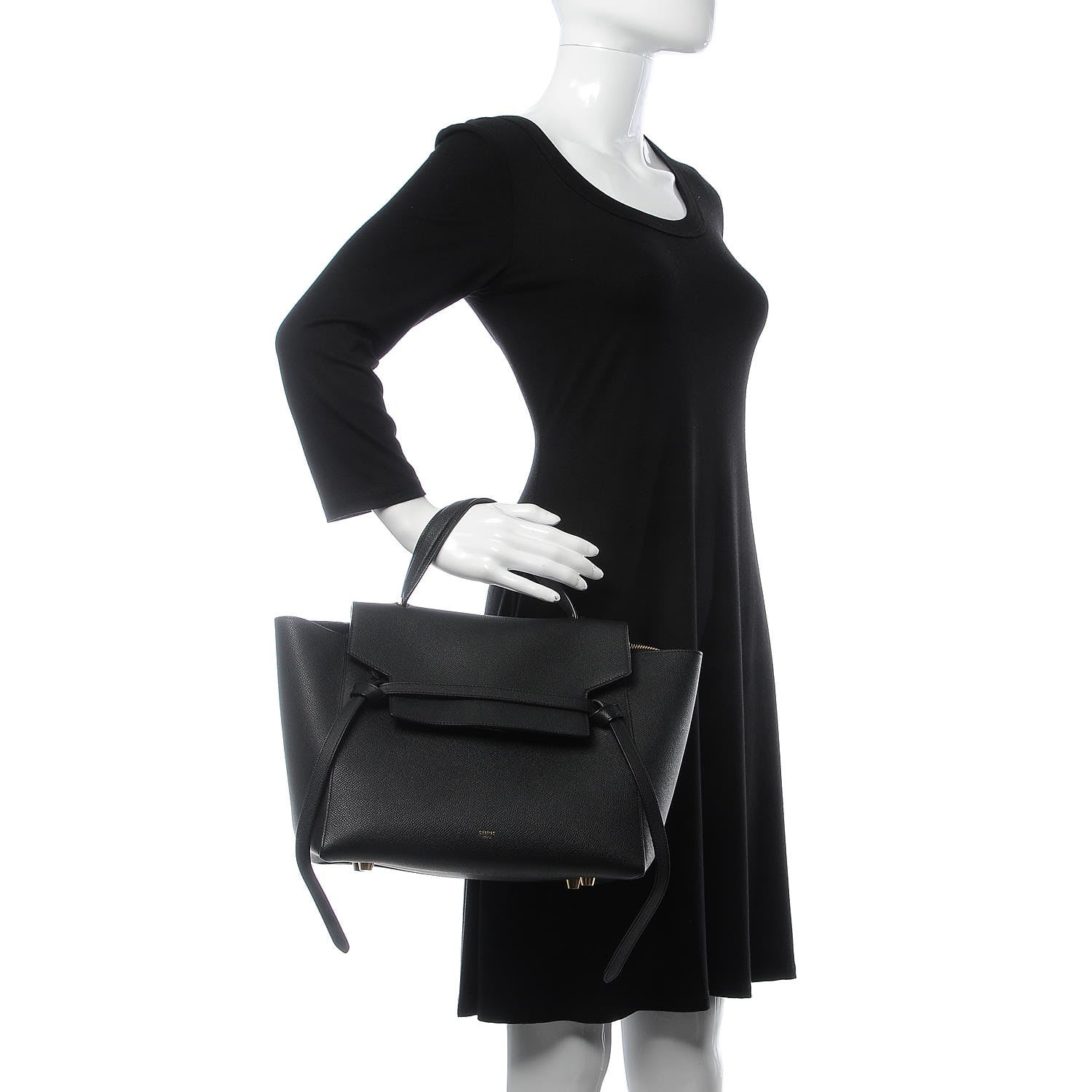 Celine Baby Grained Calfskin Mini Belt Bag Black 3 of 9