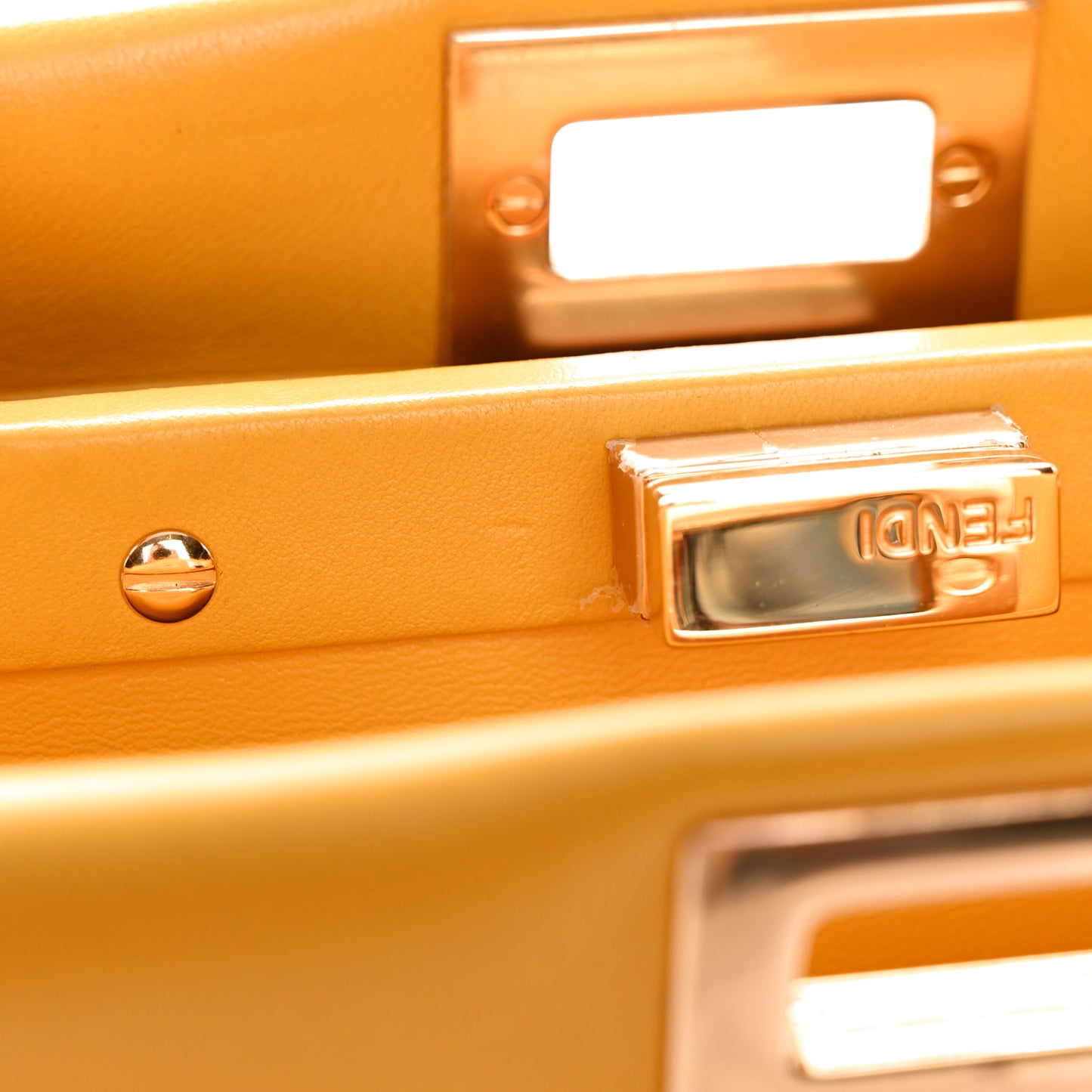 Nappa Stacked Bar Mini Peekaboo Iconic Satchel Mimosa