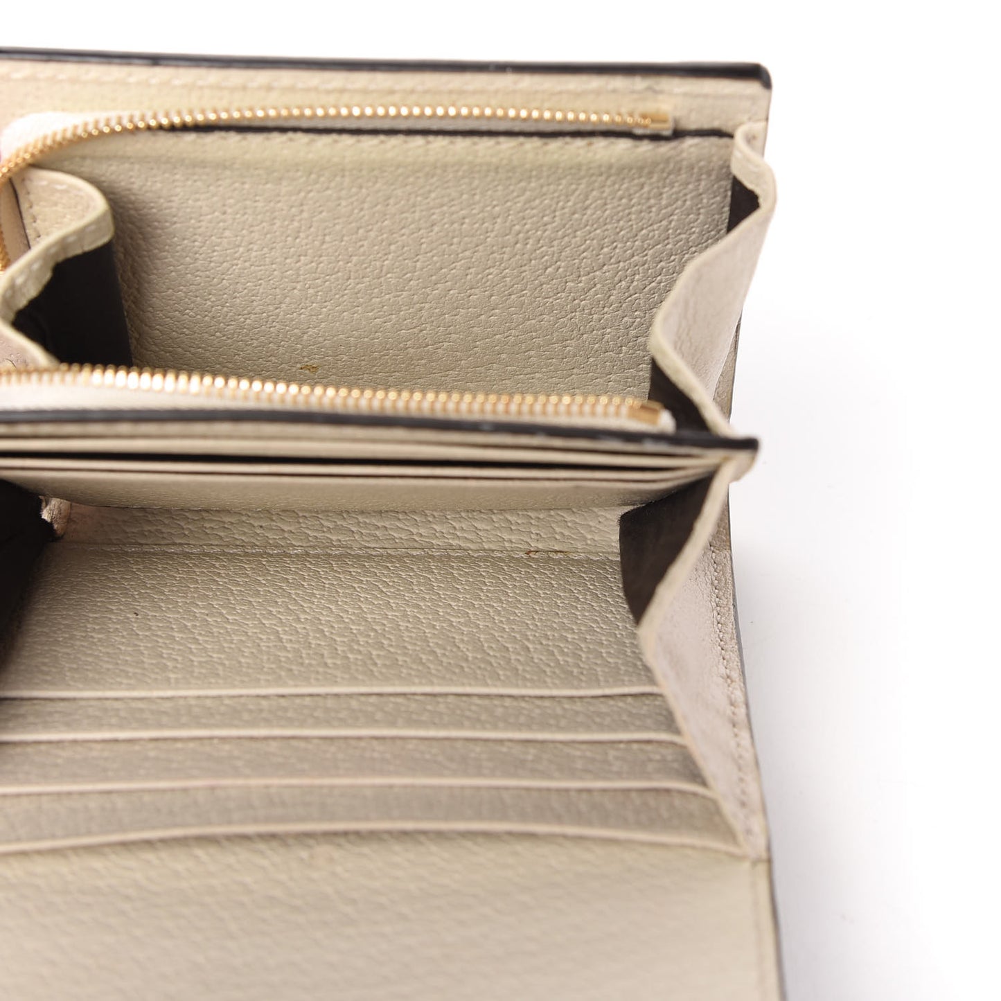 GG Supreme Monogram Flora Textured Calfskin Web Ophidia Card Case Wallet Beige Ebony Multicolor Mystic White