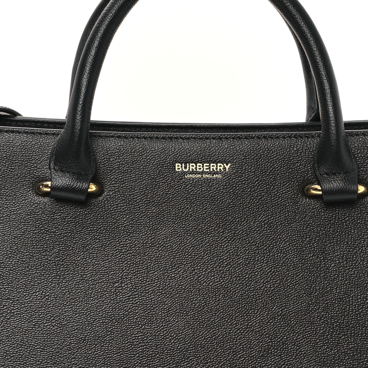 Burberry Calfskin Mega Check Medium Banwell Tote Black 8 of 10