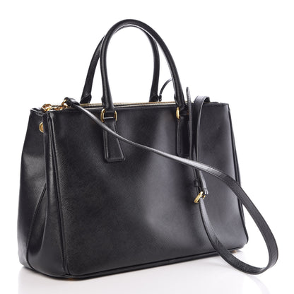 Prada Saffiano Medium Galleria Double Zip Tote Black 3 of 7