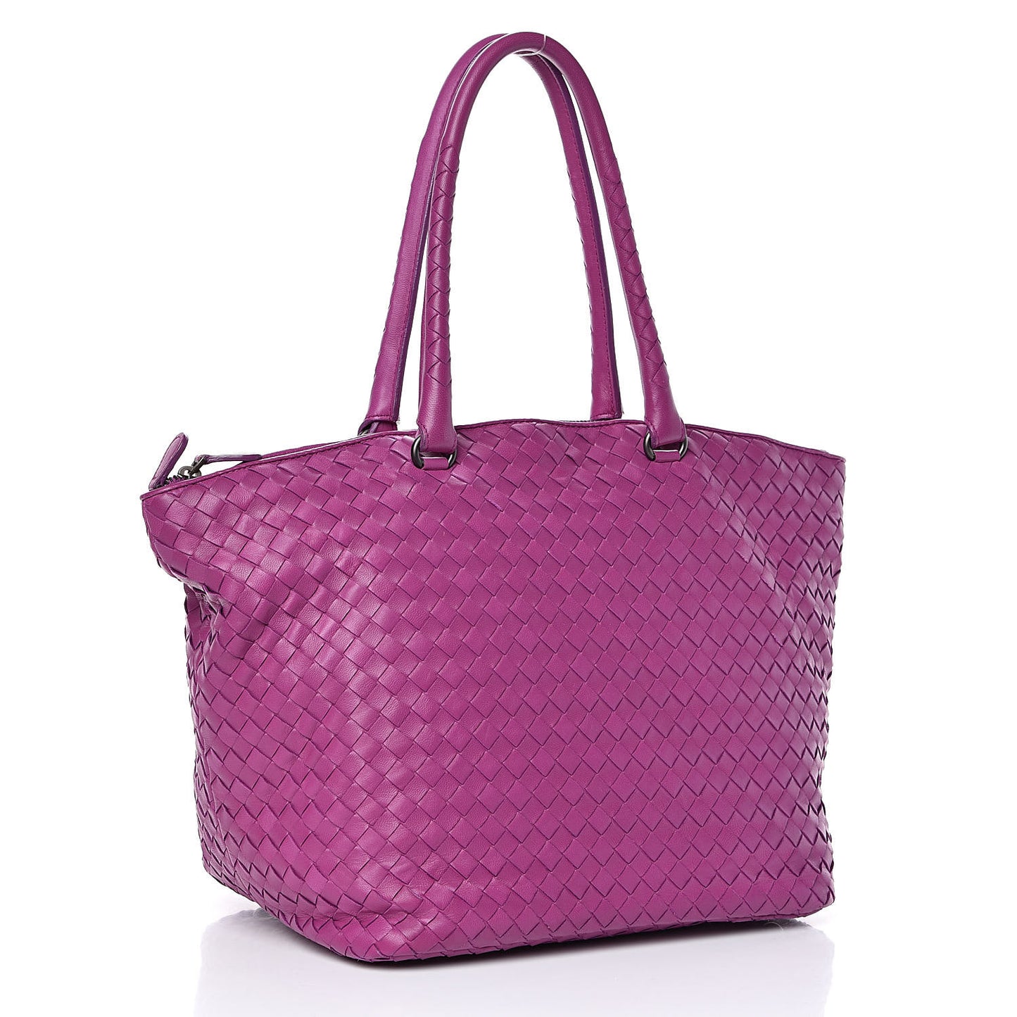 Nappa Intrecciato Top Handle Tote Orchid