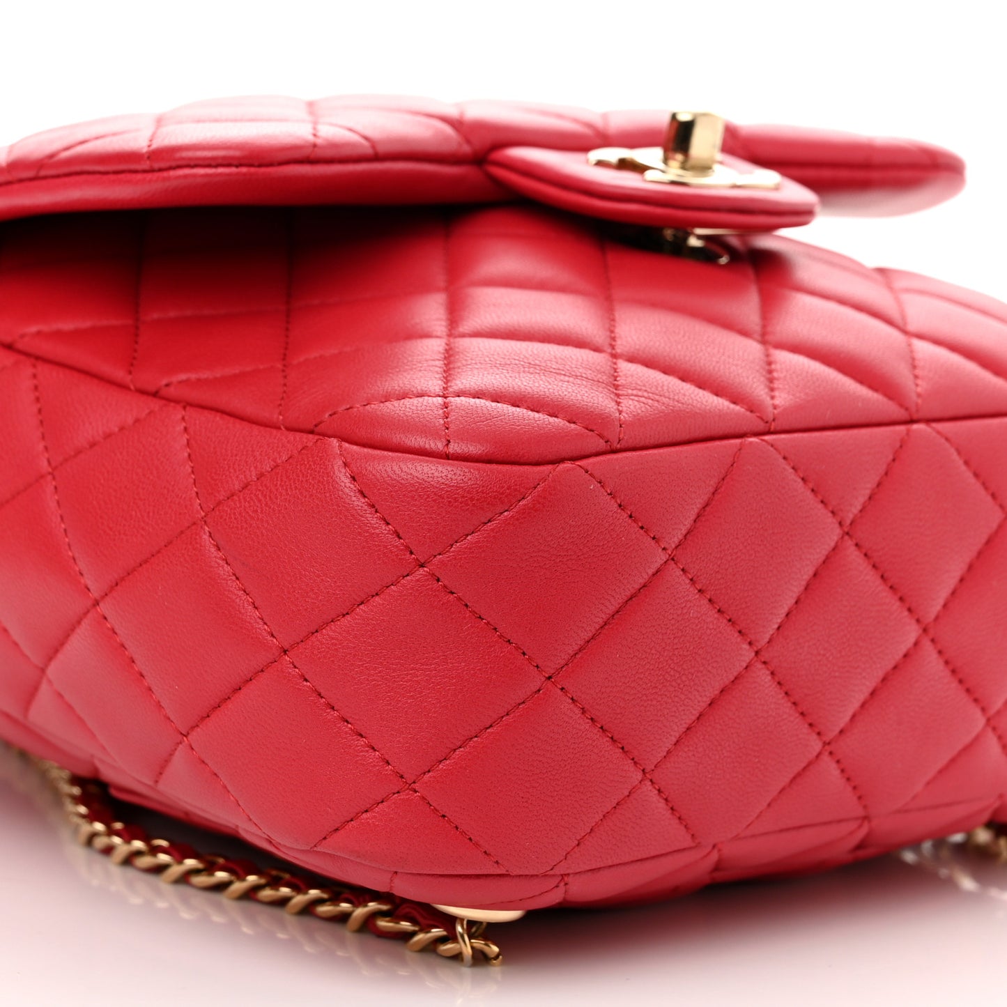Lambskin Quilted Small In Seoul Backpack Red