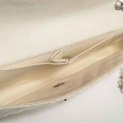 Chanel Caviar Quilted East West Flap White 5 of 8