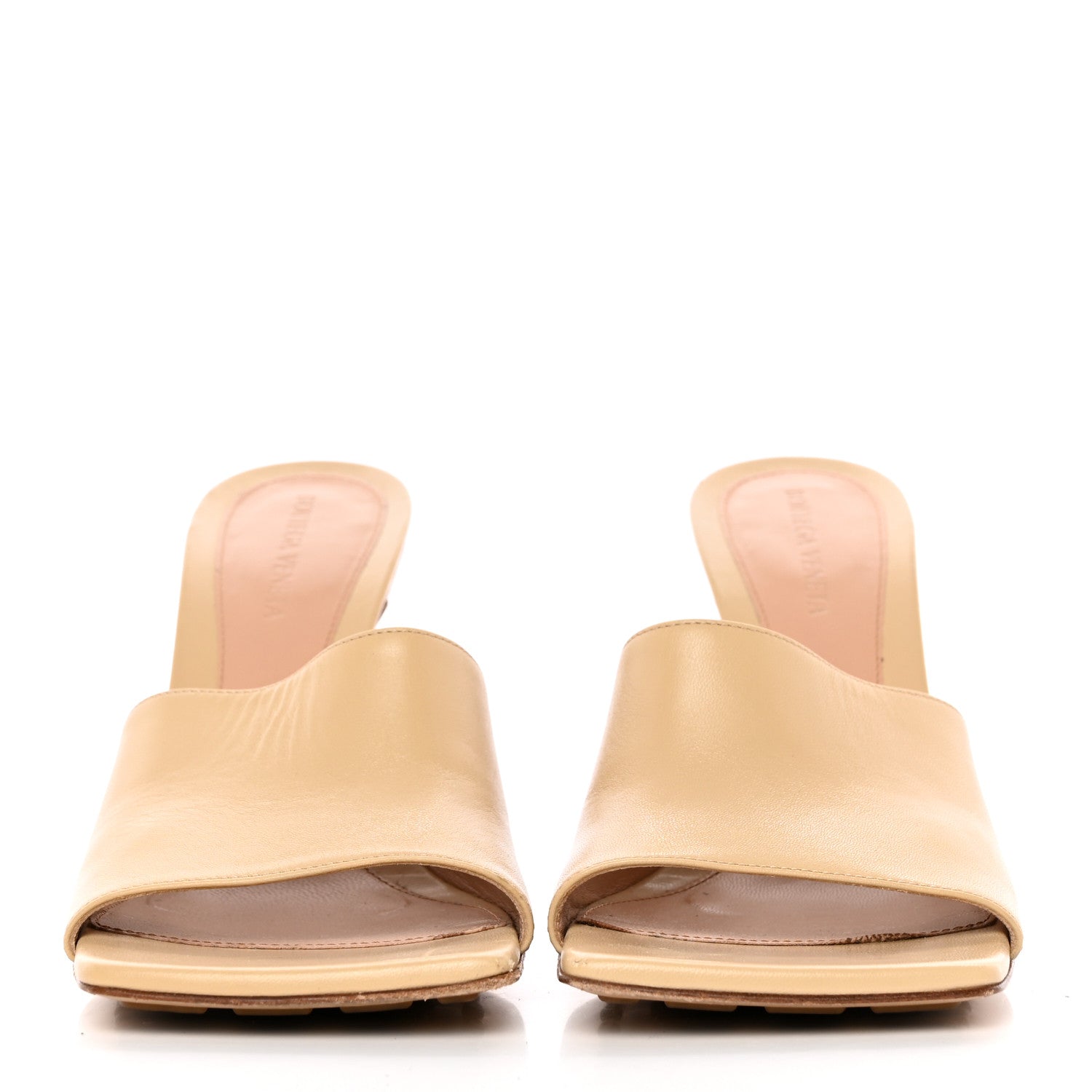 Bottega Veneta Lambskin Stretch Mule Sandals 39 Nude 2 of 12