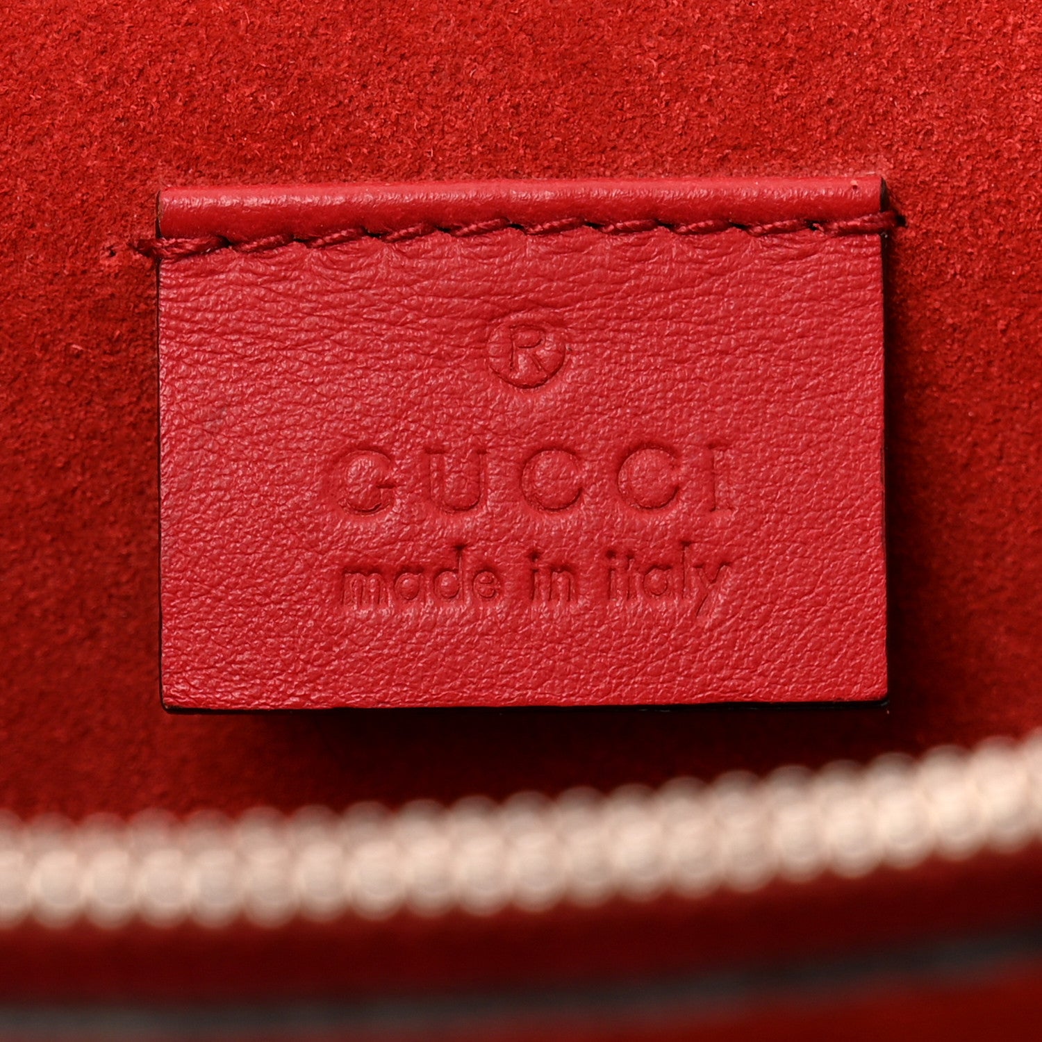 Gucci GG Supreme Monogram Suede Cudu Medium Dionysus Shoulder Bag Beige Ebony Vulcanic Red 7 of 16