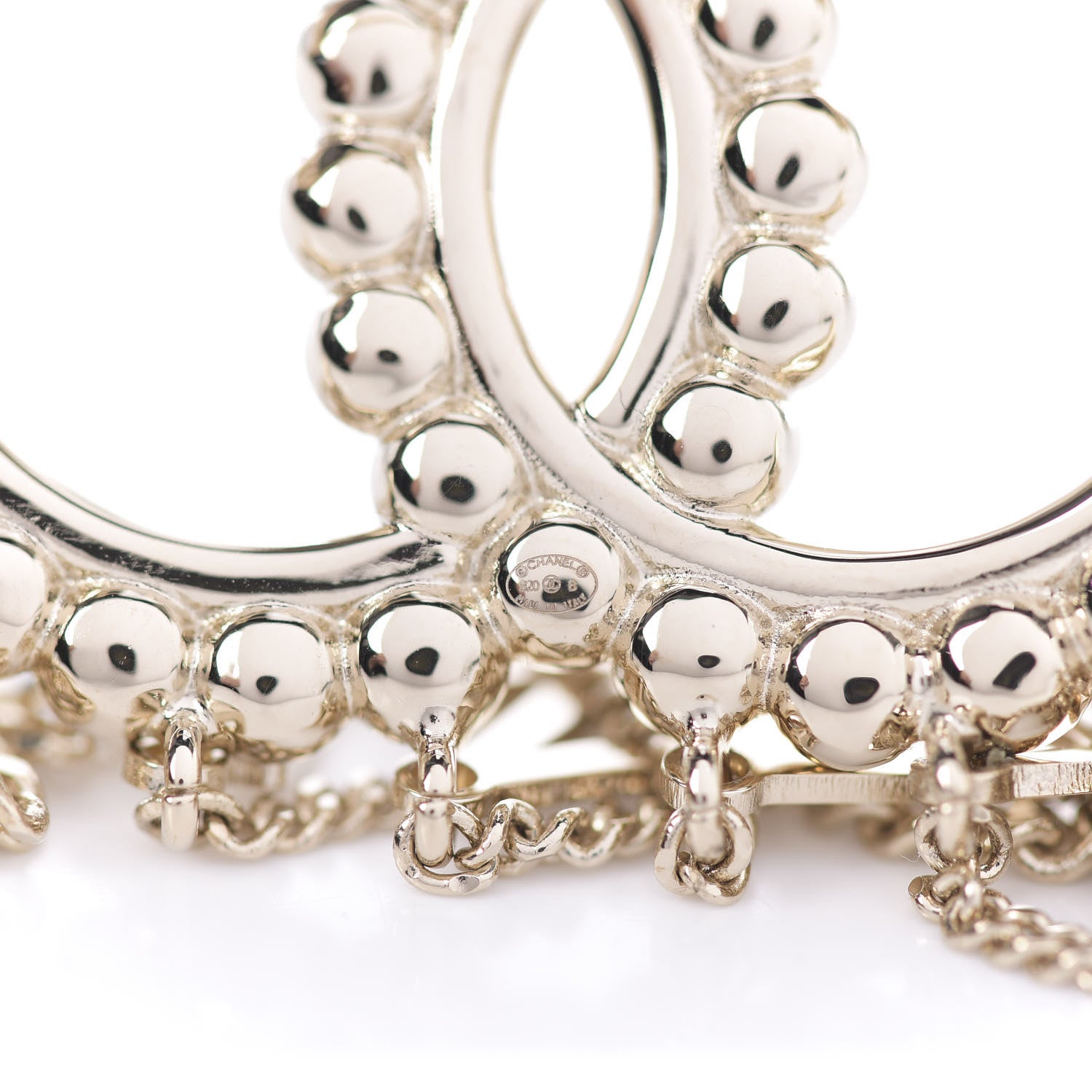 Chanel Metal Crystal Bow-tiful CC Chain Brooch Gold 3 of 3