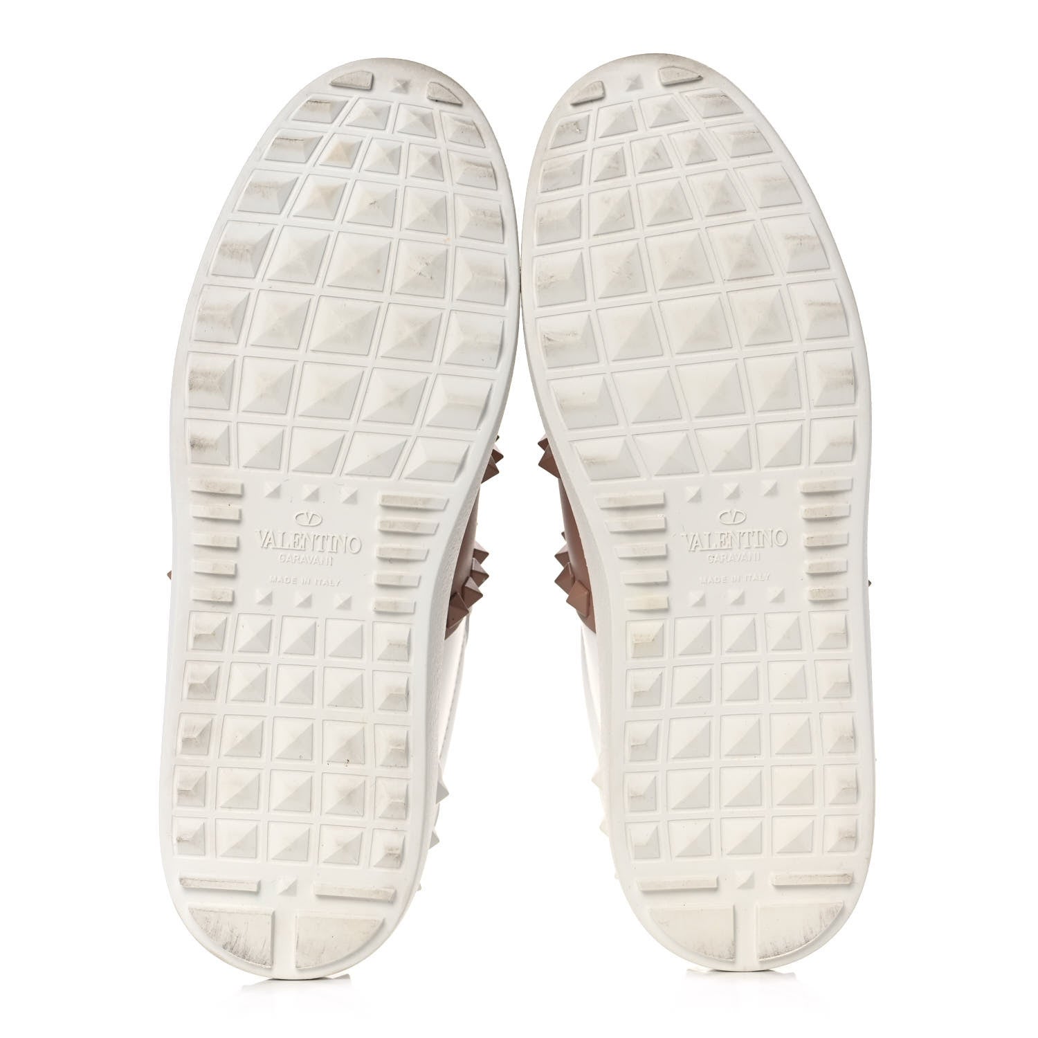 Valentino Garavani Calfskin Rockstud Untitled Open Sneakers 35 White Rose Cannelle 5 of 12