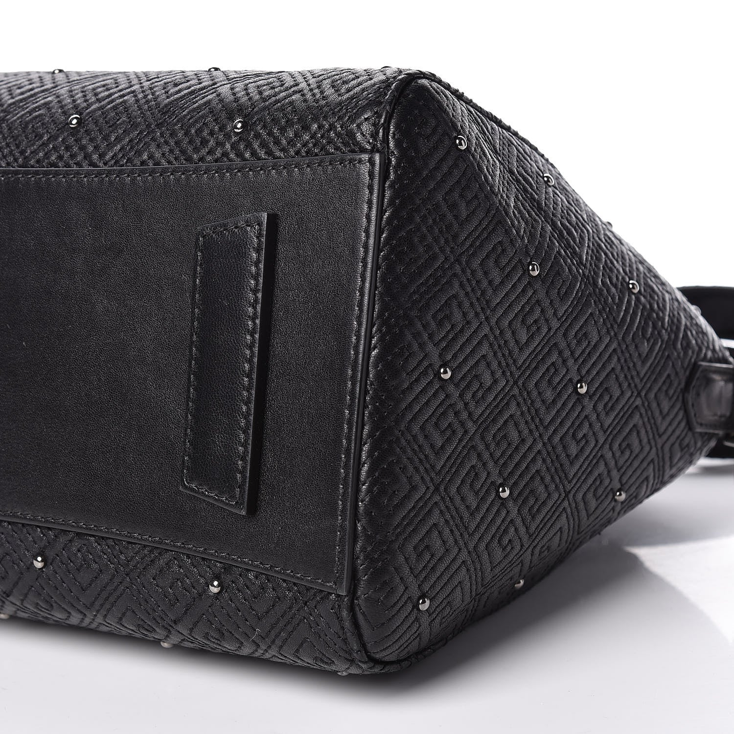 Givenchy Lambskin Logo Embossed Small Studded Antigona Black 6 of 18