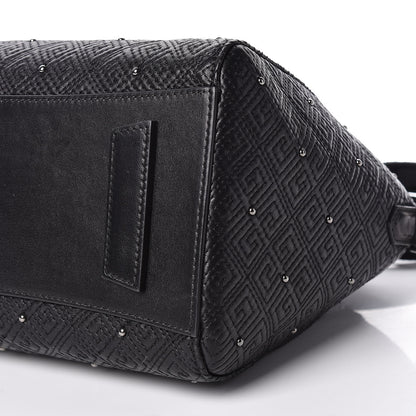 Givenchy Lambskin Logo Embossed Small Studded Antigona Black 6 of 18