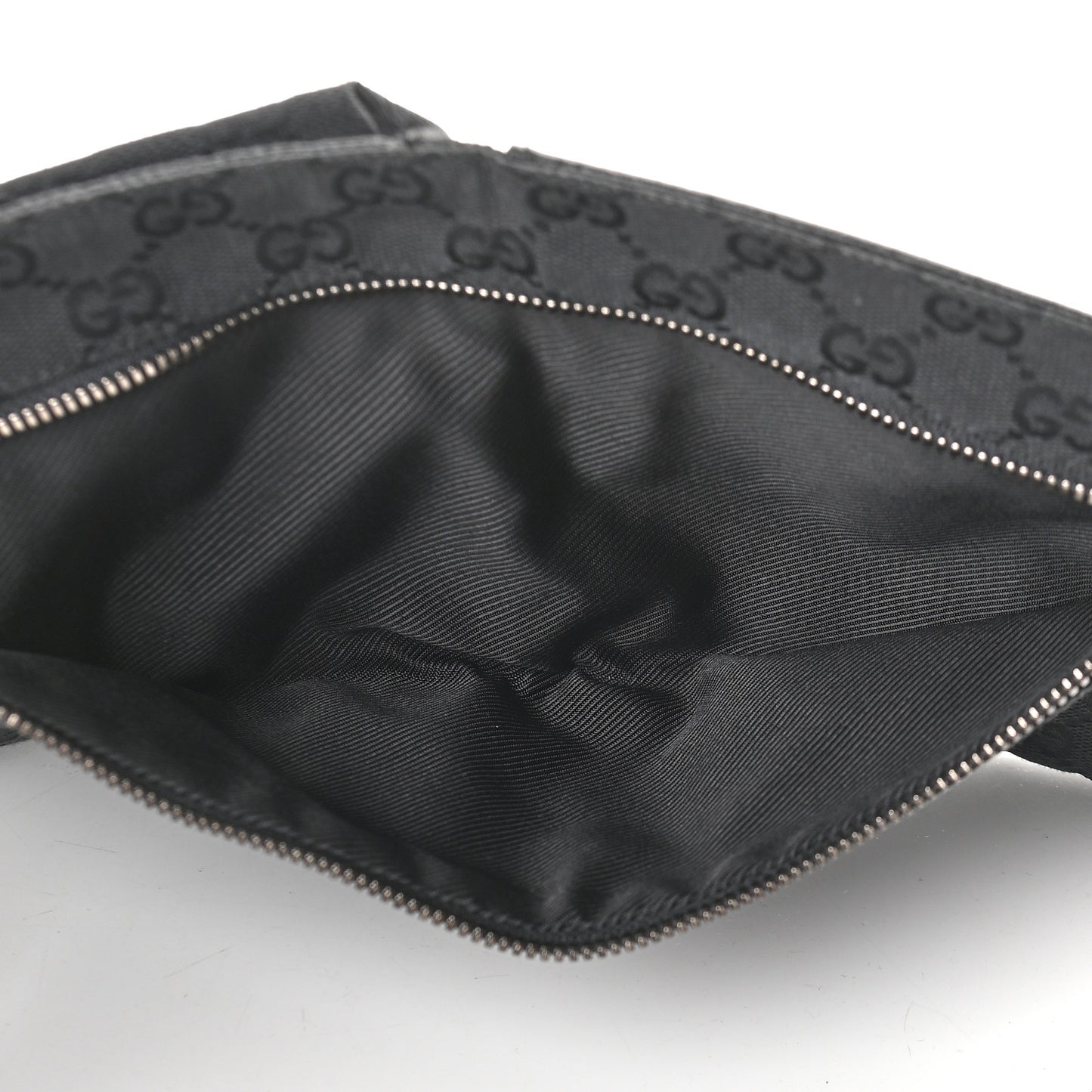 GG Monogram Double Pocket Belt Bag Black