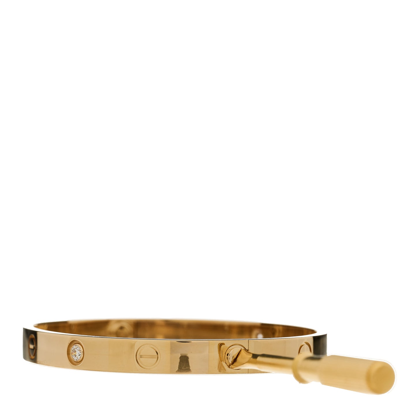 18K Yellow Gold 4 Diamond LOVE Bracelet 18