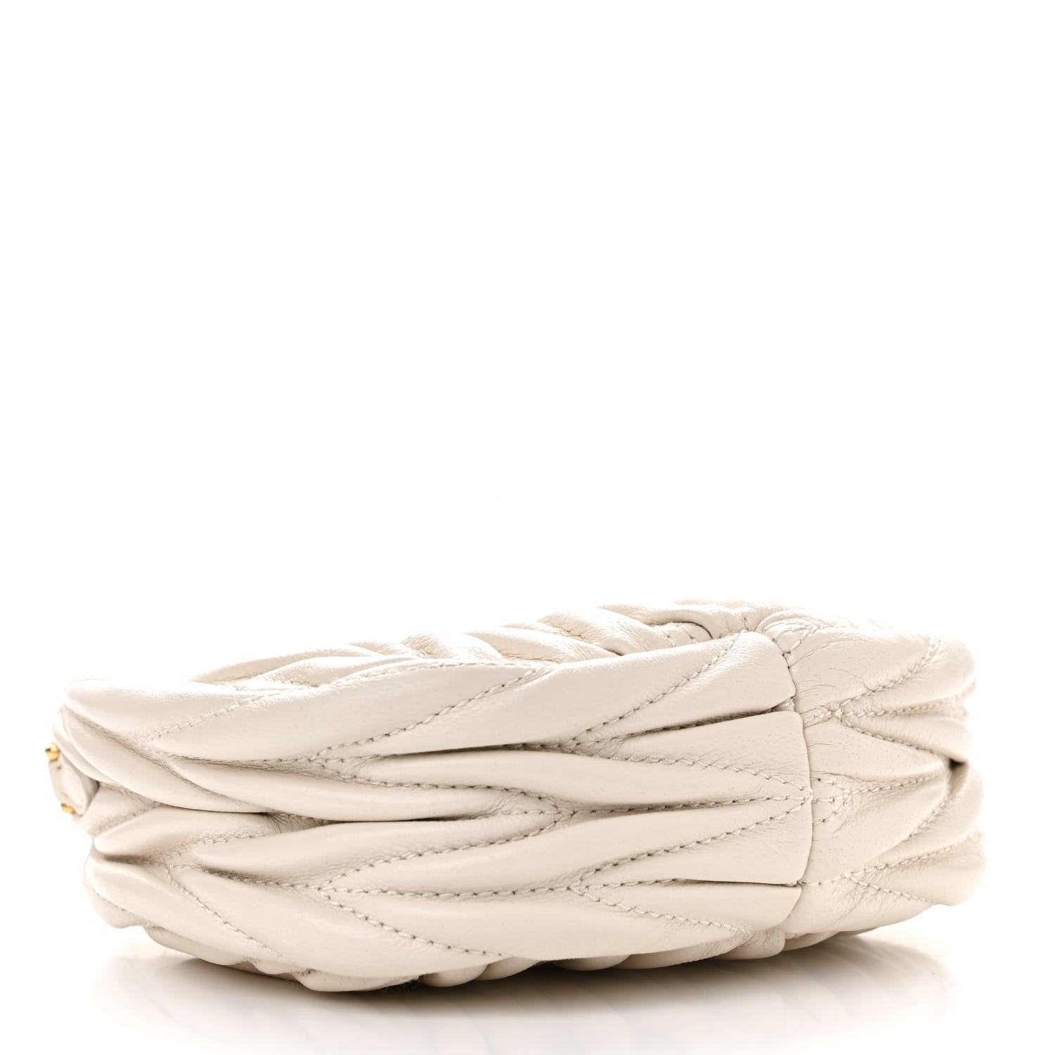 Miu Miu Nappa Matelasse Micro Wander Hobo White 4 of 10