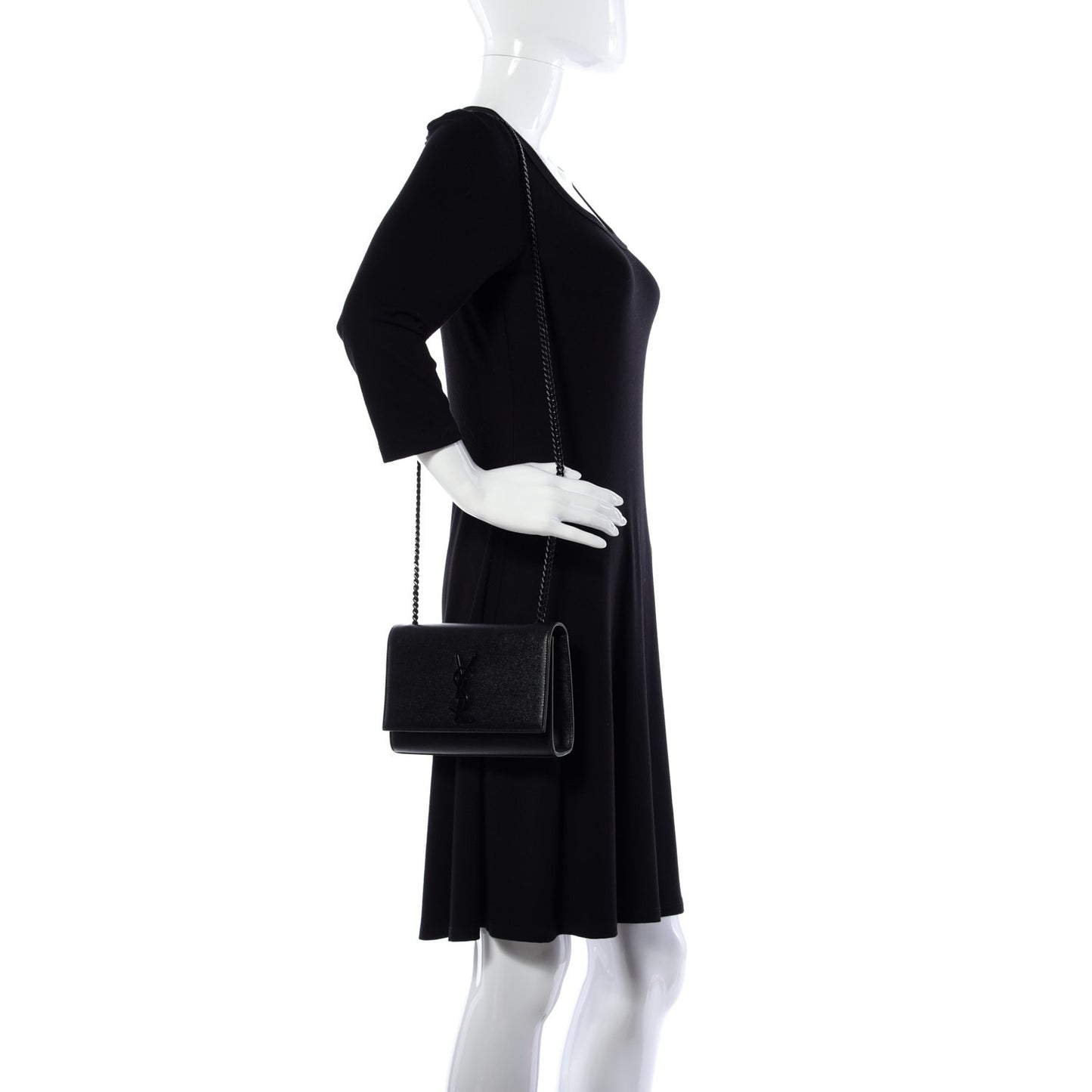 Grain De Poudre Small Monogram Kate Satchel Black