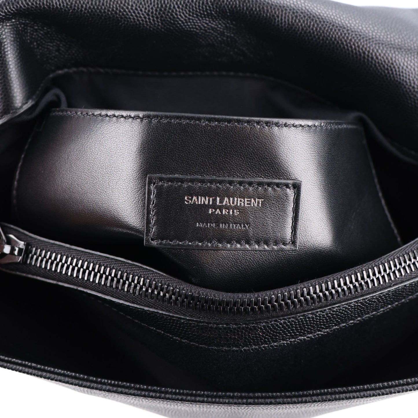 Grain De Poudre Medium West Hollywood Monogram Fold-Over Black