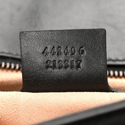 Gucci Calfskin Matelasse Medium GG Marmont Shoulder Bag Black 7 of 10