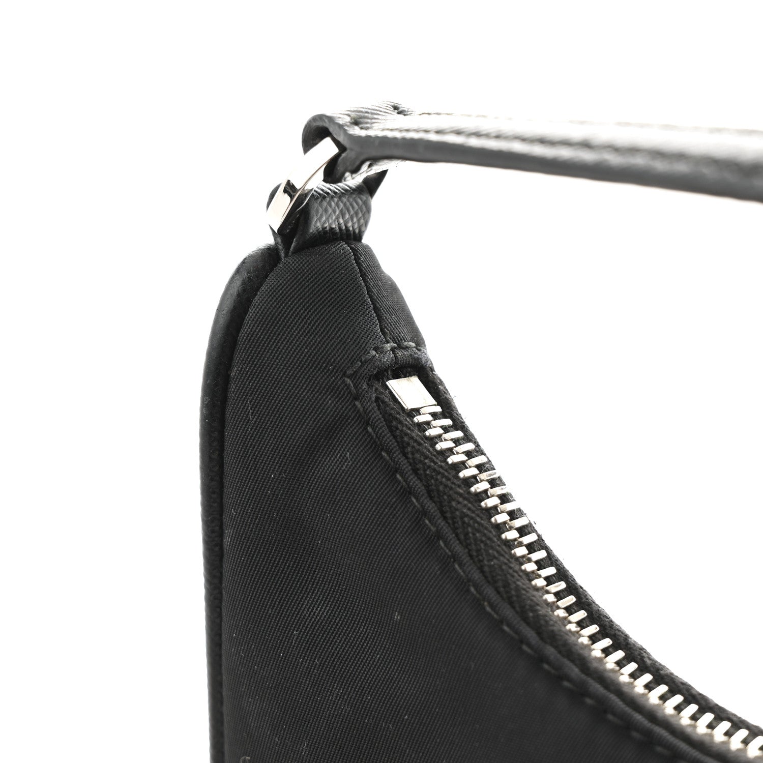 Prada Tessuto Nylon Saffiano Mini Re-Edition 2005 Bag Black 12 of 13