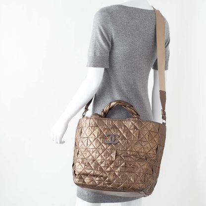 Chanel Calfskin Large Origami Tote Bronze 2 of 10