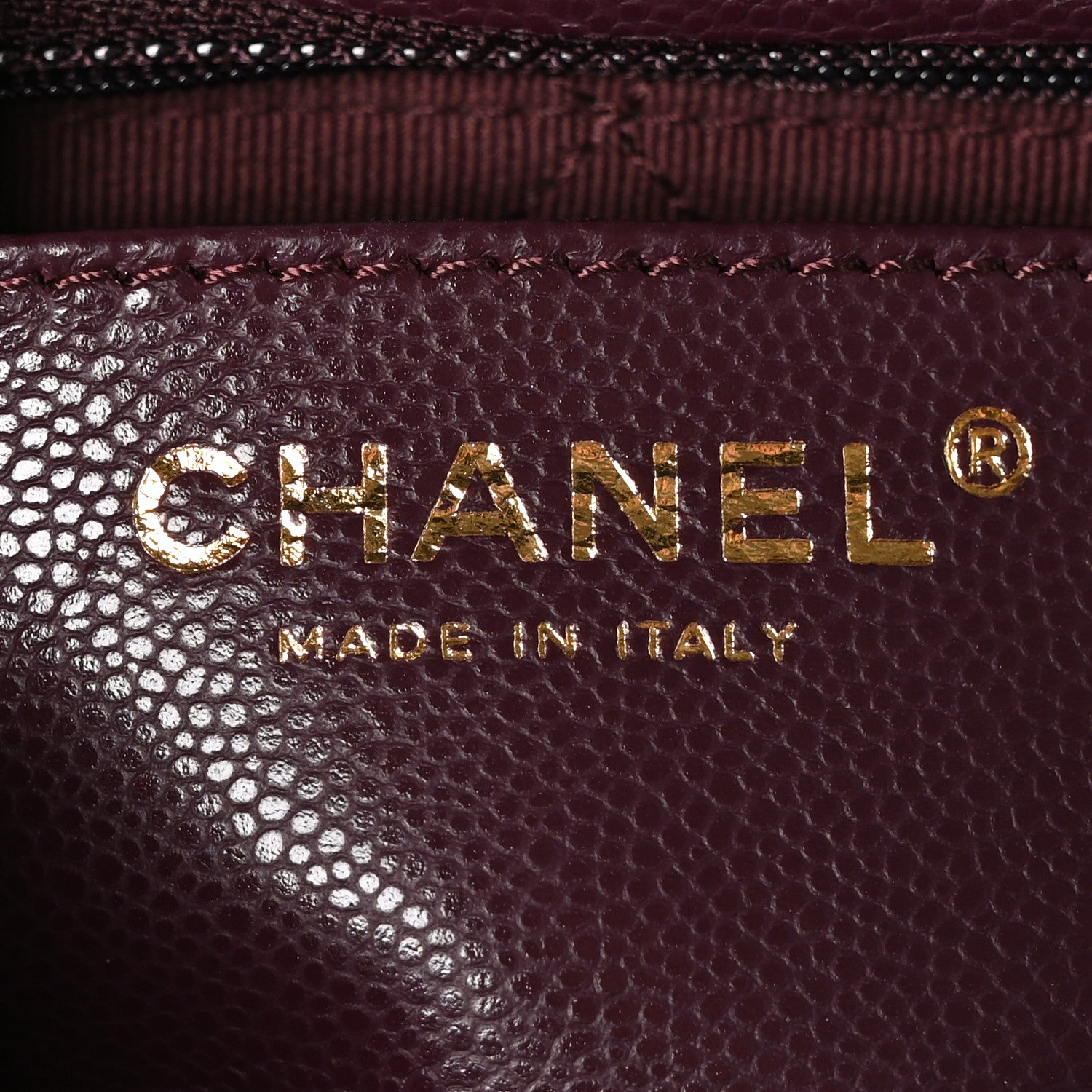 Chanel Caviar Quilted CC Mini Flap Dark Burgundy 6 of 11