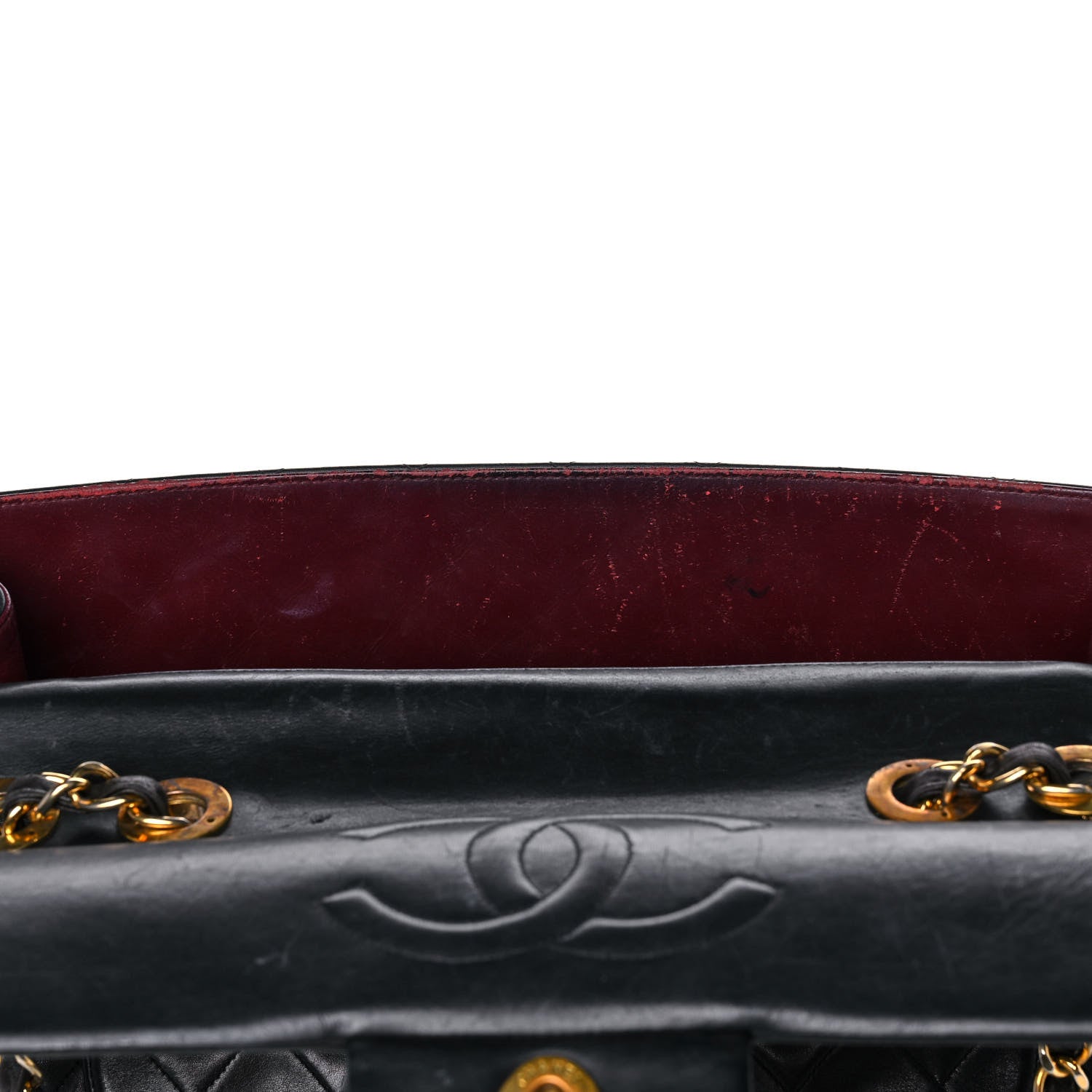 Chanel Lambskin Quilted XL Jumbo Single Flap Black 14 of 17