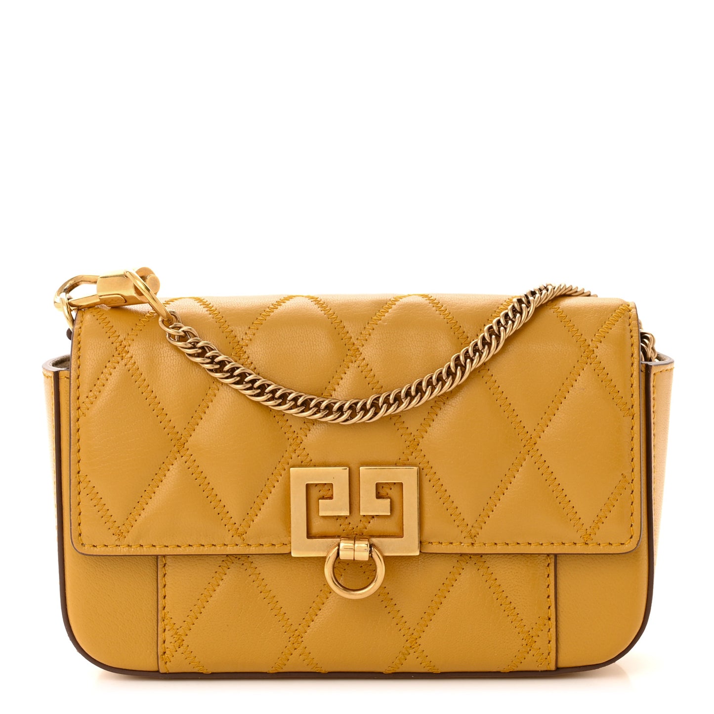 Goatskin Quilted GV3 Mini Pocket Convertible Bag Golden