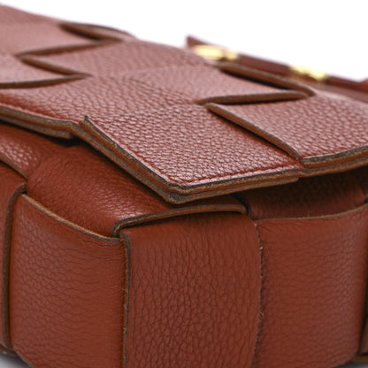 Bottega Veneta Grained Calfskin Maxi Intrecciato Cassette Crossbody Bag Maple 9 of 14