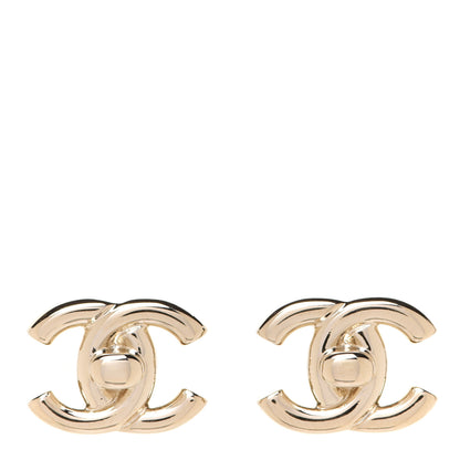 Chanel Metal CC Turnlock Earrings Gold 1 of 5