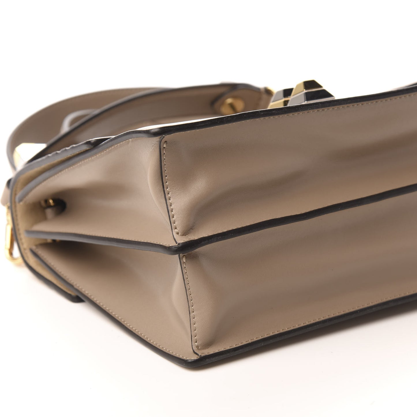 Vitello Liberty FF 1974 Embossed Kan I Shoulder Bag Tortora