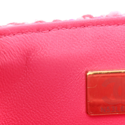 Chanel Wool Tweed Quilted Mini Rectangular Flap Dark Pink Fuchsia 7 of 8
