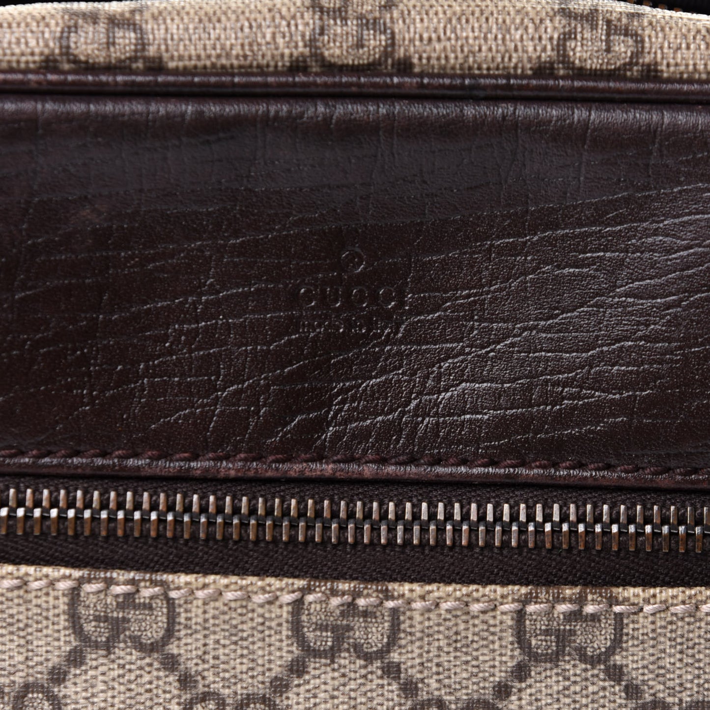GG Plus Monogram Shoulder Bag Dark Brown