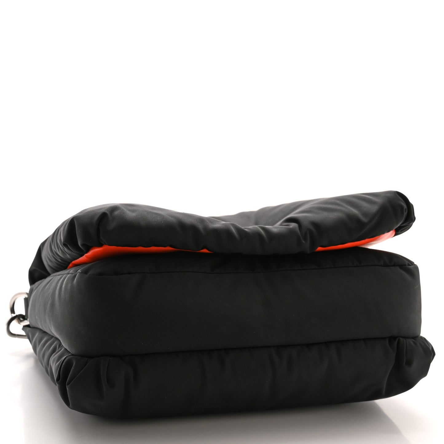 Nylon Medium Goya Puffer Bag Black