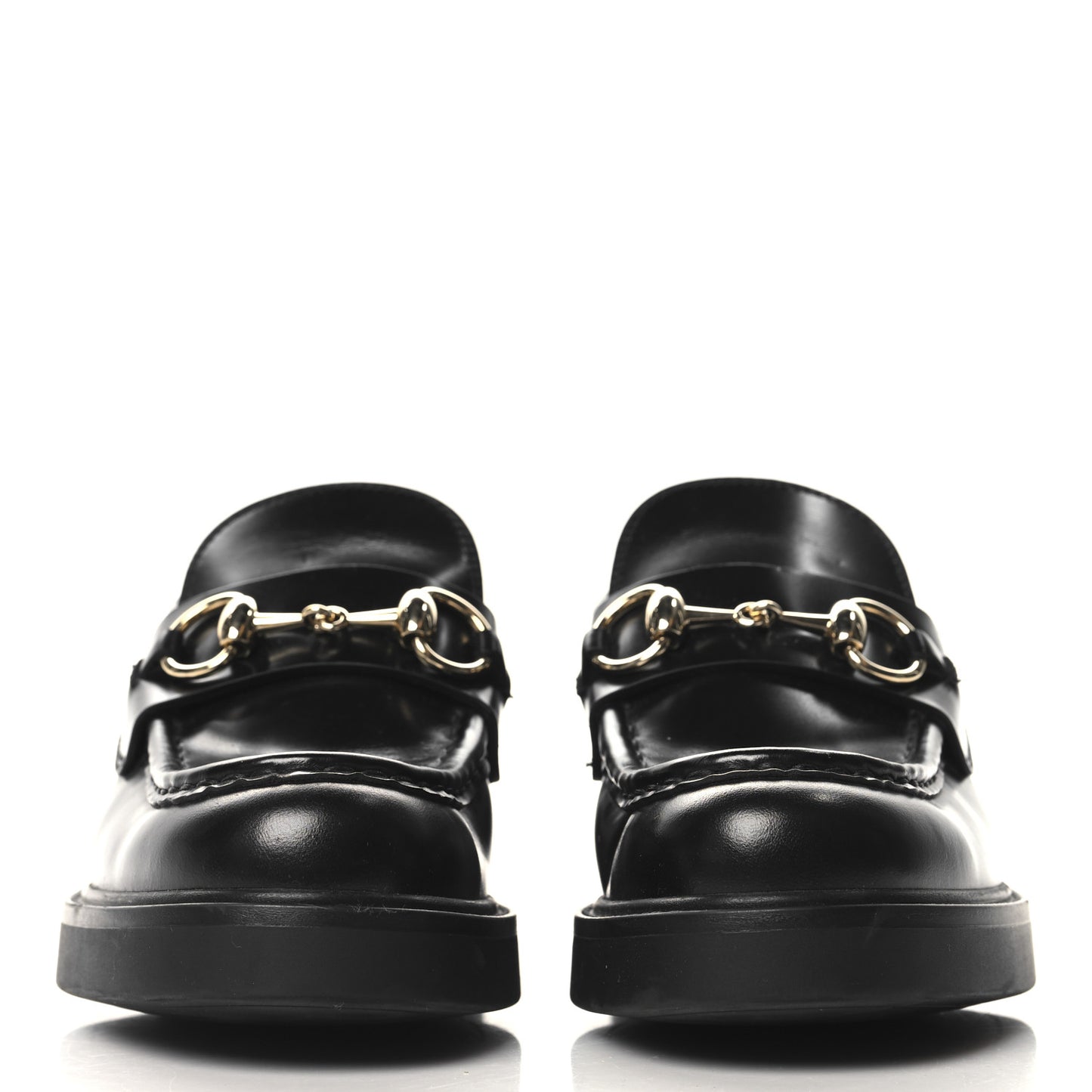 Cordovan Lux Horsebit Womens Lug Sole Loafers 35.5 Black