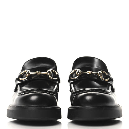 Gucci Cordovan Lux Horsebit Womens Lug Sole Loafers 35.5 Black 3 of 9