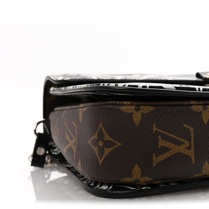 Louis Vuitton Epi Monogram Floral Pochette Metis Black White 8 of 9