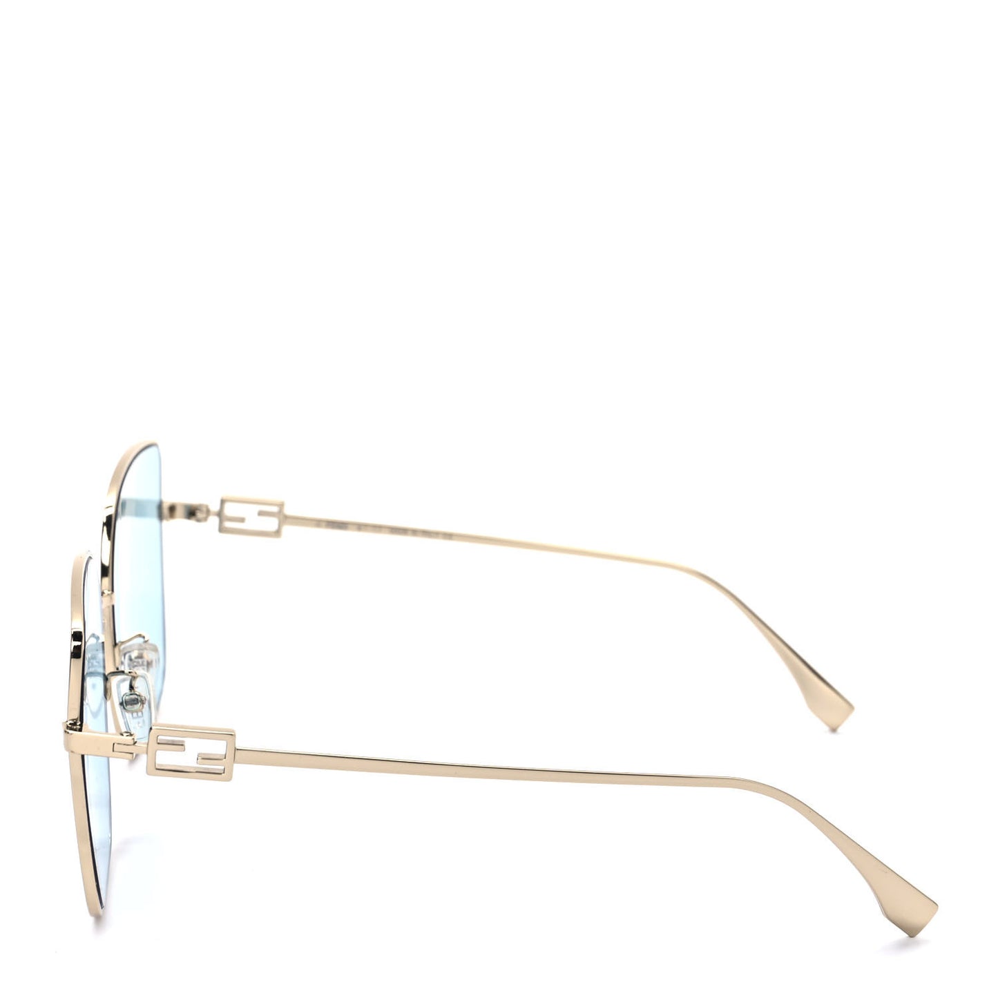 Metal Fendi Forever Sunglasses FE40013U Blue Gold