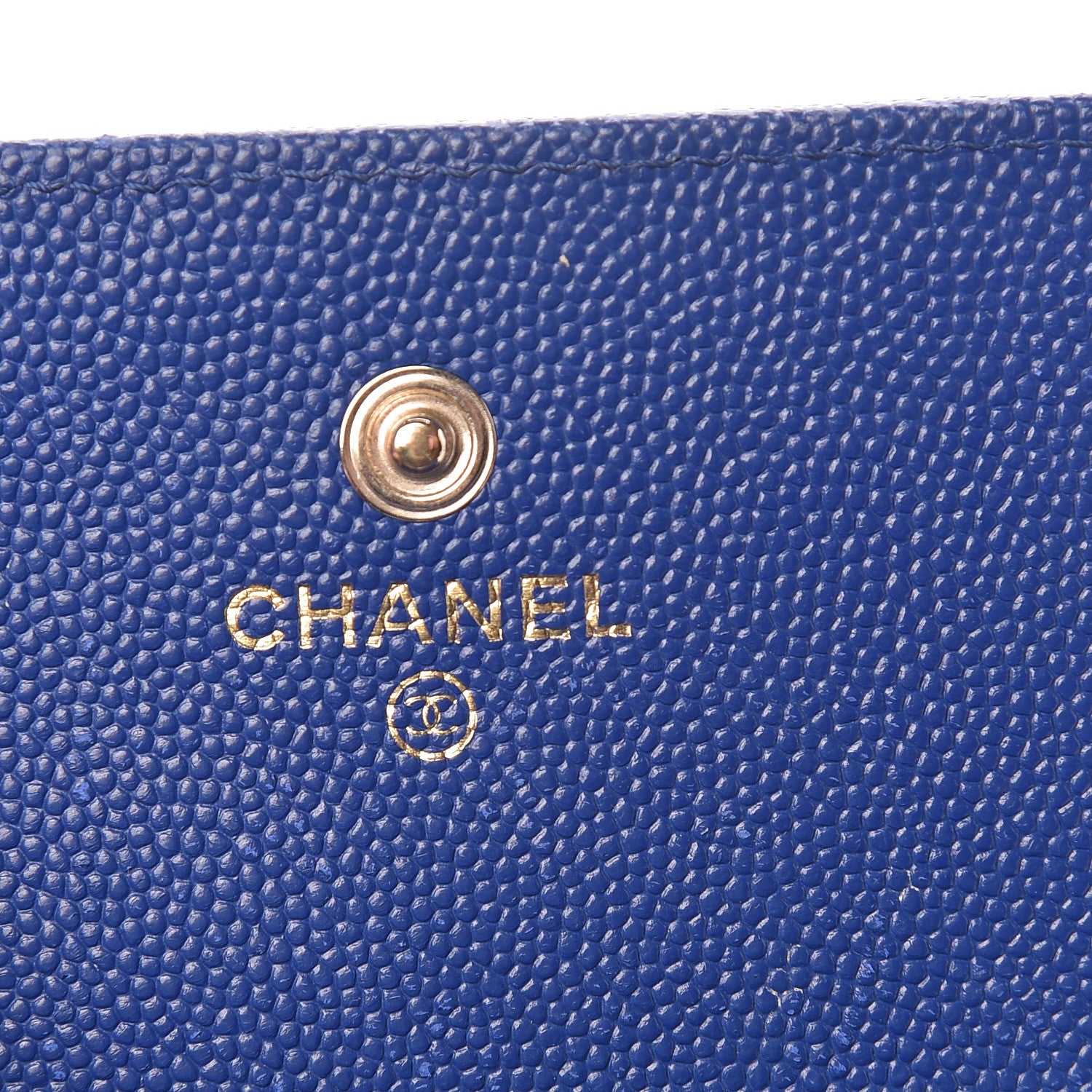 Chanel Caviar Quilted Vintage Mademoiselle Card Holder Dark Blue 5 of 11