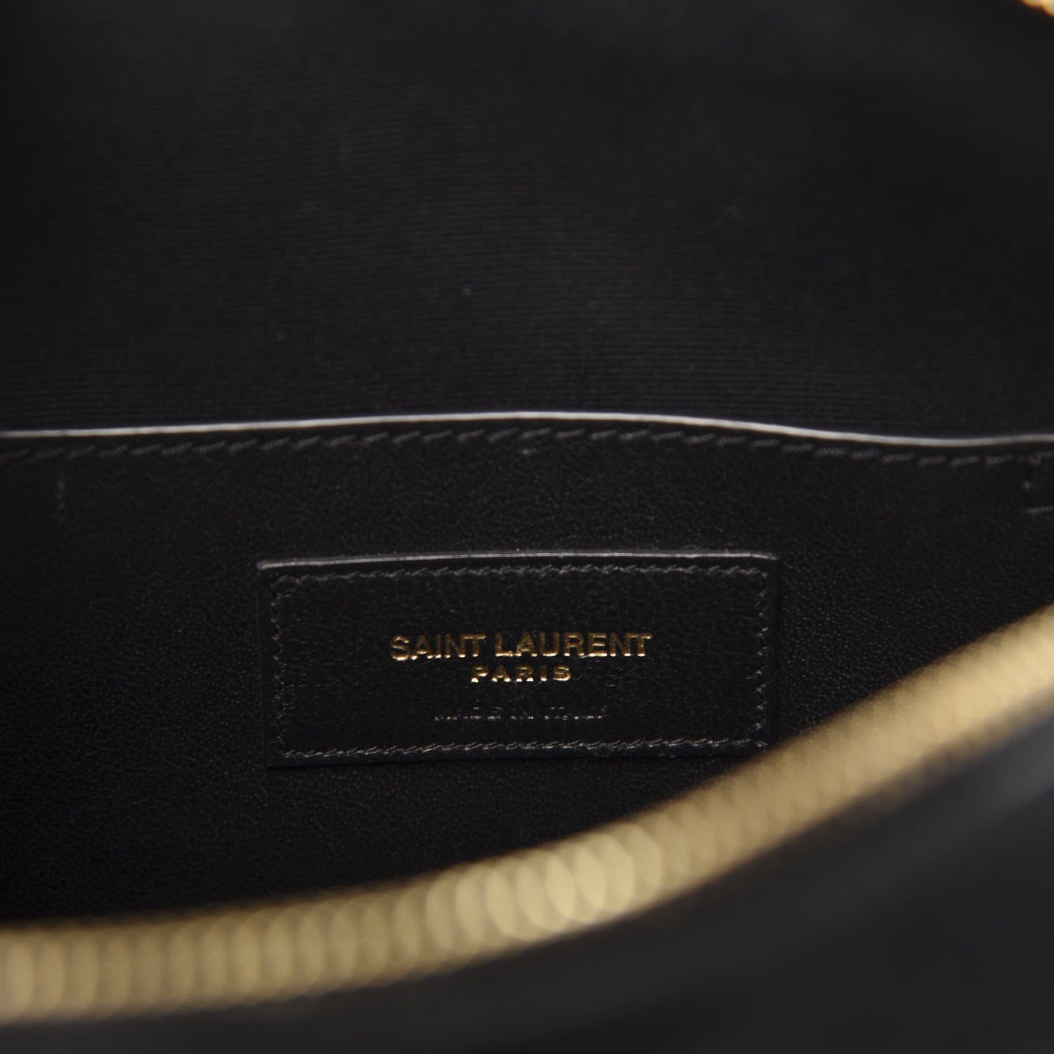 Saint Laurent Lambskin Matelasse Vicky Monogram Belt Bag Black 8 of 12