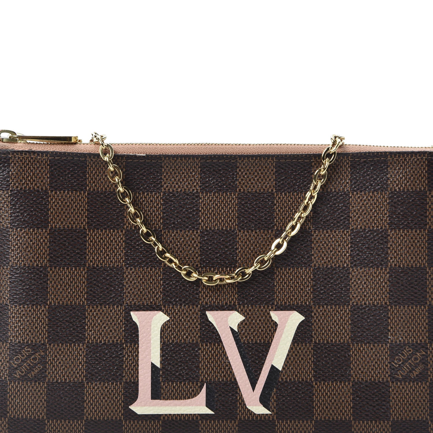 Louis Vuitton Damier Ebene Double Zip Pochette 11 of 12