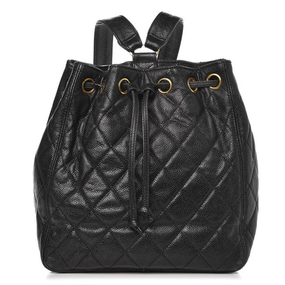 Chanel Caviar Quilted Drawstring Backpack Black 1 of 15