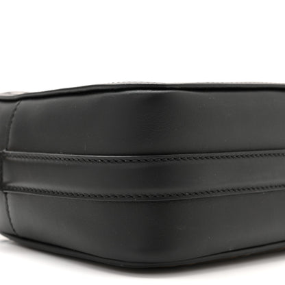 Fendi Glazed Fabric Vitello Century FF 1974 Stamp Patch Camera Case Mogano Panna Black 8 of 9