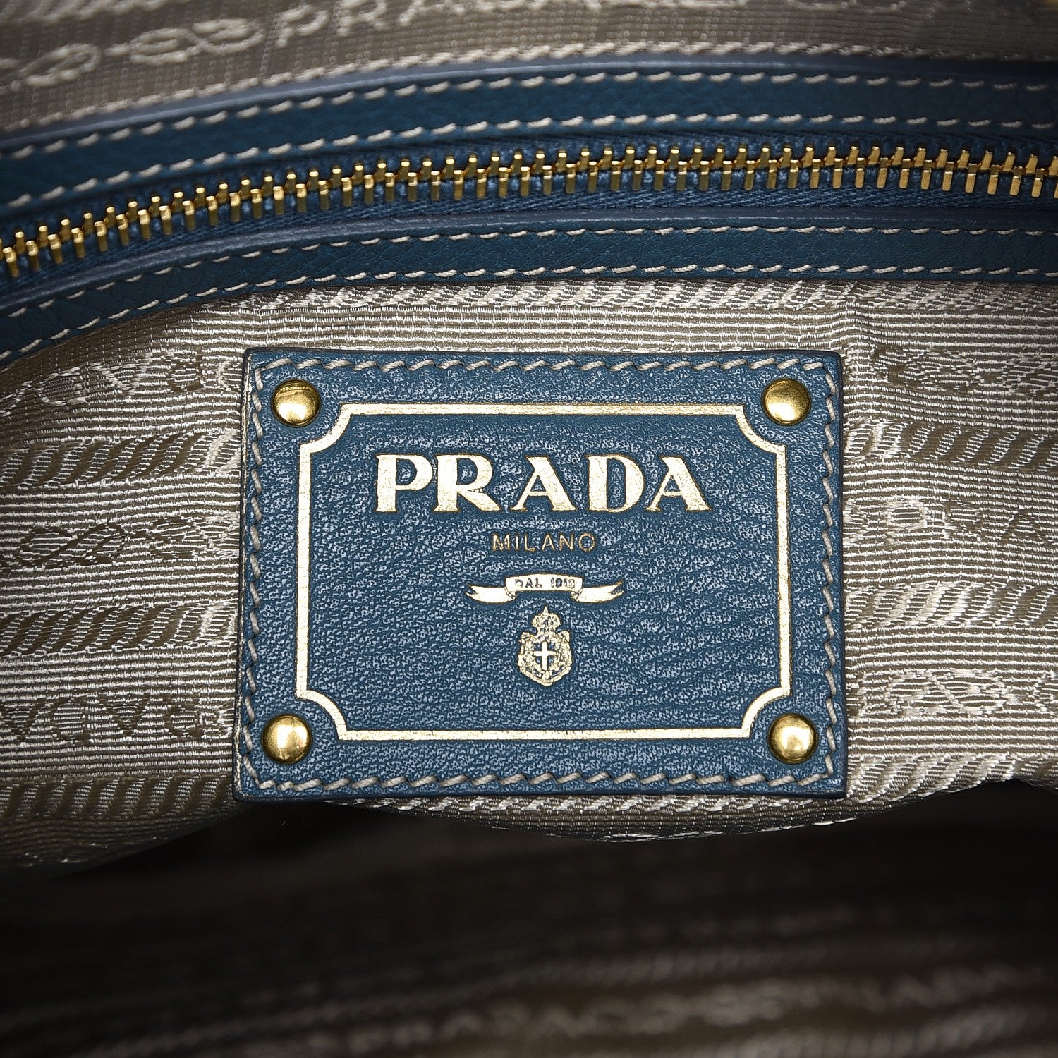 Prada Vitello Daino Hobo Marine 6 of 12