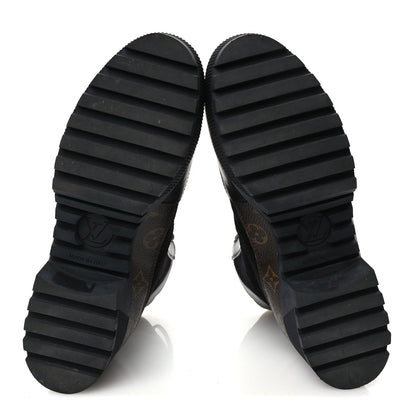 Louis Vuitton Suede Calfskin Monogram Laureate Platform Desert Boots 40 Black 6 of 10