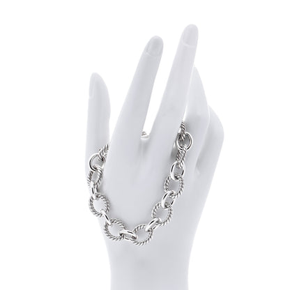 David Yurman Sterling Silver 12mm Large Oval Link Bracelet 2 of 6